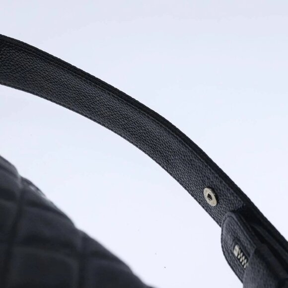 CHANEL Matelasse Hand Bag Grained Calf Skin Black CC Auth - Picture 7 of 16